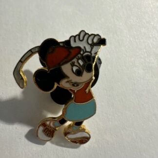 Vintage Minnie Golf Red Shirt Blue Skirt Disney Pin D8