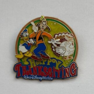 WDW Happy Thanksgiving 2007 Donald Duck Goofy Disney Pin (A5)