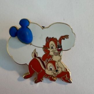 WDW Mickey Shaped Balloon Free-D Series (Chip & Dale) Pin~2002~Pin (D5)