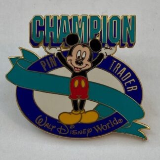 WDW Pin Trader Champion Spring 2002 Green Ribbon LE Disney Pin (B6)