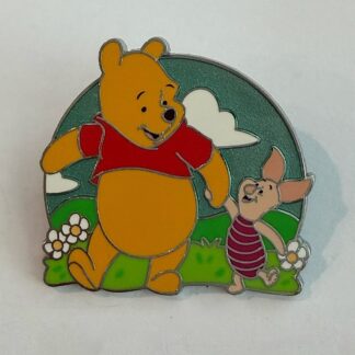 Winnie the Pooh and Piglet - Walking in a Meadow 2024 Holding Hand Disney Pin H5