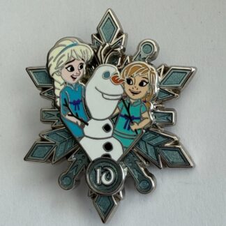 Young Elsa, Young Anna and Olaf - Frozen - 10th Anniversary 2023 Disney Pin E2