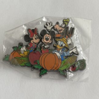 2001 Fab 4 In The Pumpkin Patch Mickey Minnie Goofy Donald Corn Disney Pin  (A9)