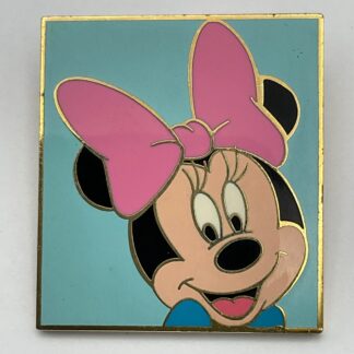 2006 Disney Pin Minnie Mouse Blue Square Pink Bow G6