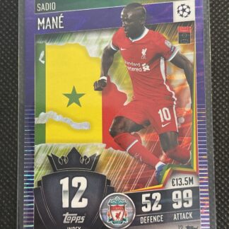 2020-21 Topps Match Attax 101 Purple #12 Sadio Mane - Liverpool