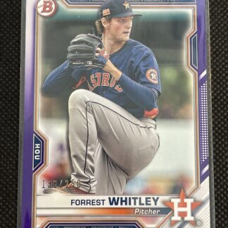 2021 Bowman Prospects Purple Border /250 Forrest Whitley #BP-9