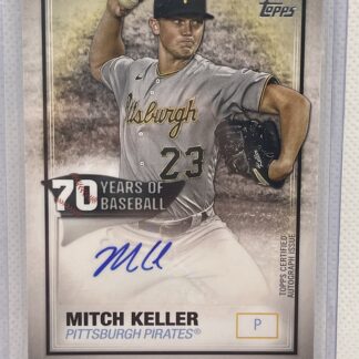 2021 Topps Baseball Mitch Keller Pirates 70 Years Of Baseball Auto Card #70YA-MK