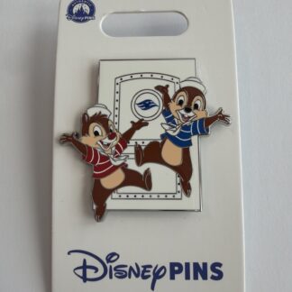 2026 Disney Cruise Line DCL Sailor Chip And Dale Stateroom Door Waves Logo Pin B