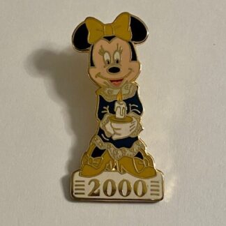 Candlelight Minnie Mouse 2000 Yellow Bow Disney Pin LE (A3)