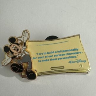 DISNEY WDW GOLD CARD WALT DISNEY QUOTES MICKEY I TRY TO BUILD PIN LE 1500 (E1)