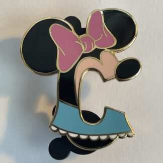 DLR - Cast Exclusive ''Cast Member'' 10 Pin Framed Set Minnie "C" Letter Pin B1