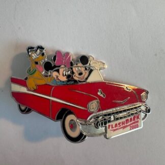 DLR FAB 3 Flashback 2005 Cast Exclusive Red Car Disney Pin (A8)