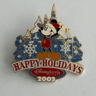 DLR HAPPY HOLIDAYS 2003 SANTA MICKEY MOUSE ANNUAL PASSHOLDER Disney Pin F8