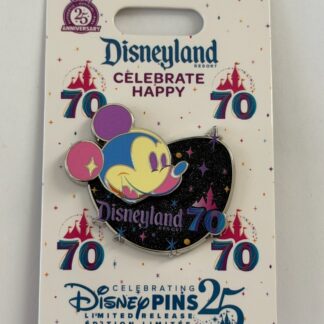 DLR - Mickey Mouse - Disneyland 70th Anniversary 2025 Dark Blue Disney Pin B