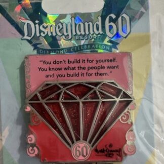 DLR Walt Disney Red Diamond 60th Anniversary Countdown Disney Pin (B)
