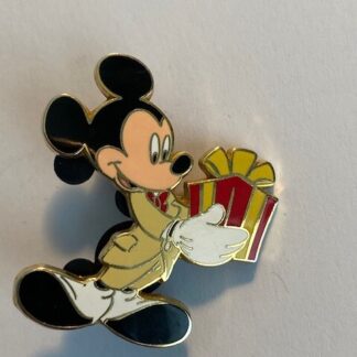 DLRP Paris Christmas 2008 Lanyard Set Mickey Pin Only Present Disney Pin (B4)