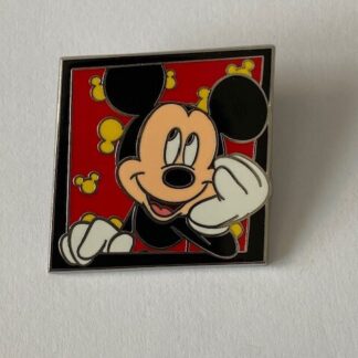 Deluxe Pin Starter Set Of 8 Mickey Black Square Disney Pin (B5)