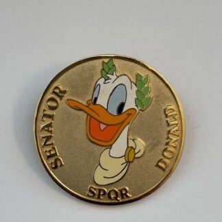 Disney Auction P.I.N.S Roman Gold Medallion Donald Duck LE Disney Pin (A6)