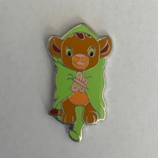 Disney Booster Pin Babies Lion King Cute Simba Wrapped in a Baby Blanket F0