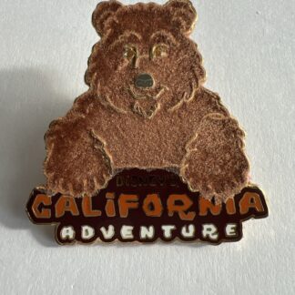 Disney California Adventure Pin - FLOCKED FUZZY BEAR F3