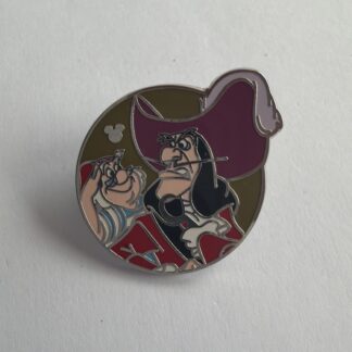 Disney Captain Hook and Mr Smee Peter Pan Color Hidden Mickey Pin H1