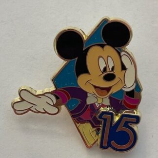 Disney HKDL Mickey Mouse 15th Anniversary Pin Hong Kong Disneyland 15 Pin (D1)