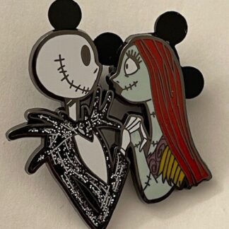 Disney Jack and Sally NBC Nightmare before christmas glitter Loungefly pin (A1)