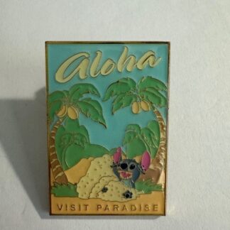 Disney Loungefly Pin Stitch Poster - Aloha Visit Paradise - Lilo and Stitch (E1)