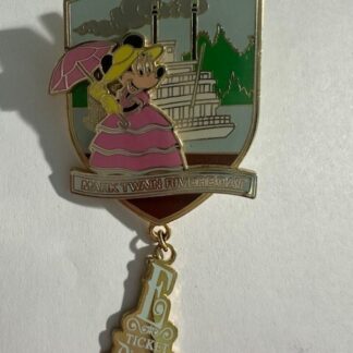 Disney Pin DLR Annual Passholder E-Ticket Mark Twain Riverboat Minnie LE Pin (D6
