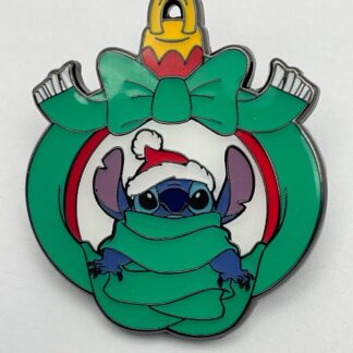 Disney Pin Loungefly Lilo and Stitch Christmas Holiday Ornament Aqua Ribbon G5