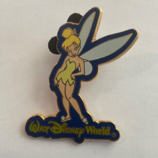 Disney Pin Walt Disney World Standing Tinker Bell Blue Background F5