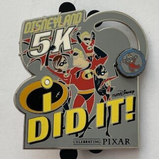 Disney The Incredibles Disneyland 5K Half Marathon I Did It Pin (B7)