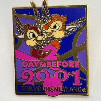 Disney Tokyo Disneyland Chip and Dale Pin 2001 Open 2 Days Before G6