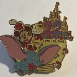 Disney Tokyo Disneyland Resort Dumbo & Bandleader Mickey 22nd Anniversary Pin A9