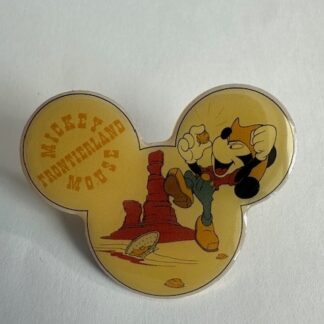 Disneyland Paris Mickey Mouse Cowboy FrontierLand Pin Vintage B8