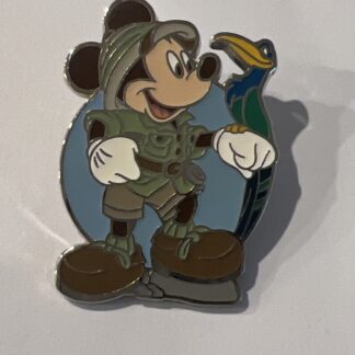 Disney's Animal Kingdom ~ Safari Mickey Mouse Pin with Tropical Bird F5