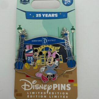 Downtown Disney 25th Anniversar DLR Mickey & Minnie 2026 Disney Pin B