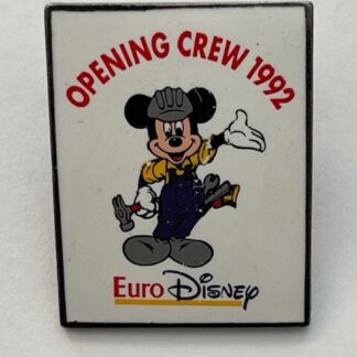Euro Disney Opening Crew 1992 Cast Member Pin Mickey Mouse Construction (A3)