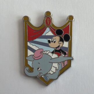 Fantasyland Dumbo Flying Elephant Mickey Mouse Crest Mystery Disney Pin H4