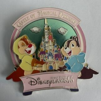HKDL Hong Kong Disney Castle Of Magical Dreams Chip And Dale Pin LE 600 (B8)