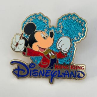 HKDL Hong Kong Happy Memories to 10th Tin Light Blue Mickey Icon Pin D8