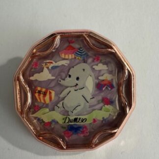 HKDL Rose Gold Circle Framed Baby Dumbo Hong Kong Disney Pin B6