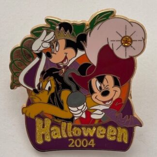 JDS Japan 2004 Halloween Logo Mickey Minnie Pluto Disney Pin (D1)