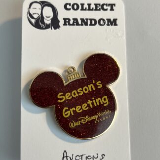 LE500 WDW Resort AUCTION PIN Season's Greetings Mouse Ear Ornament B
