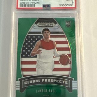 LaMelo Ball 2020 Panini Prizm DP #98 - Global Prospects Green Prizm PSA 9