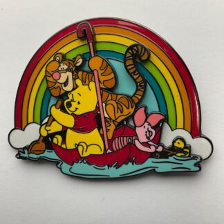 Loungefly Disney Winnie Pooh Rainy Day Rainbow Sliding Jumbo LE 1900 Pin G4