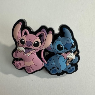 Loungefly - Stitch and Angel Eating Ice Cream Vacation Free D Disney Pin C0