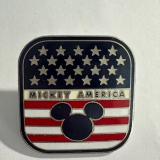 Mickey Head Icon USA Flag America Disney Pin (B0)