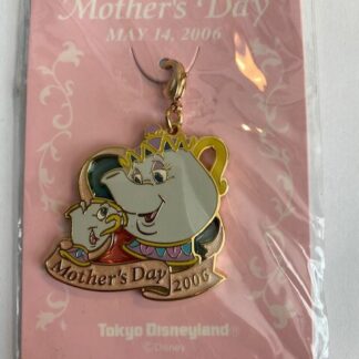 TDL Tokyo Mrs. Potts & Chip Mother’s Day 2006 Lanyard Medallion Disney Pin (B)