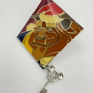 Tokyo Disney Beast Christmas Fantasy Silver Key Dangle 25th Anniversary Pin D9